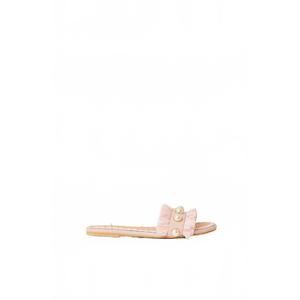 NEW BTB LOS ANGELES women's valentina fringe slide in petal